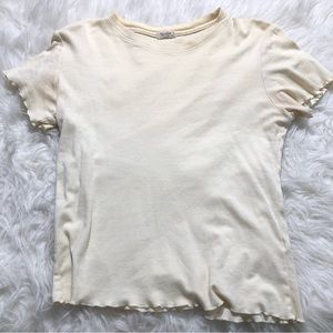 Brand Melville crop tops shirt tshirt top white cream one size summer spring
